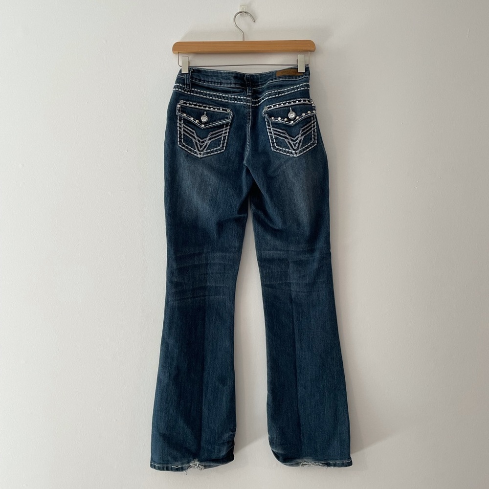 Project Indigo Rhinestone Jeans size 7 - Picture 4 of 5